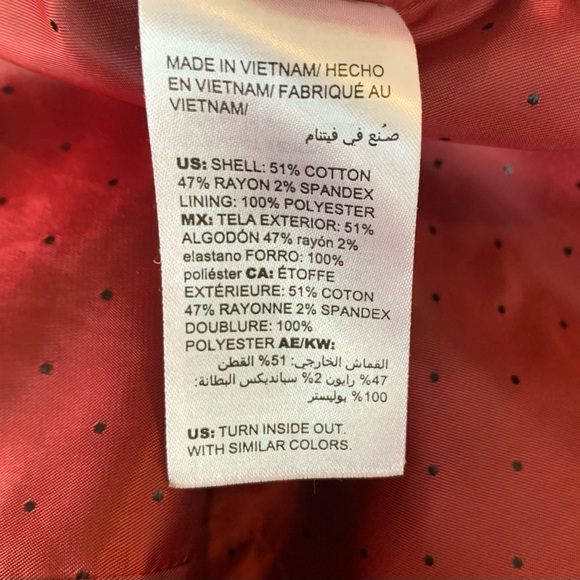 Chico’s Red Velvet Jean Jacket 1 - Picture 8 of 8